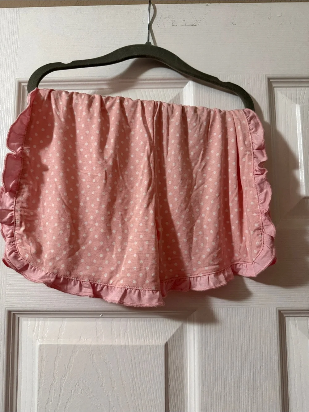 Girls Pink Polka Dot ruffle floral play set